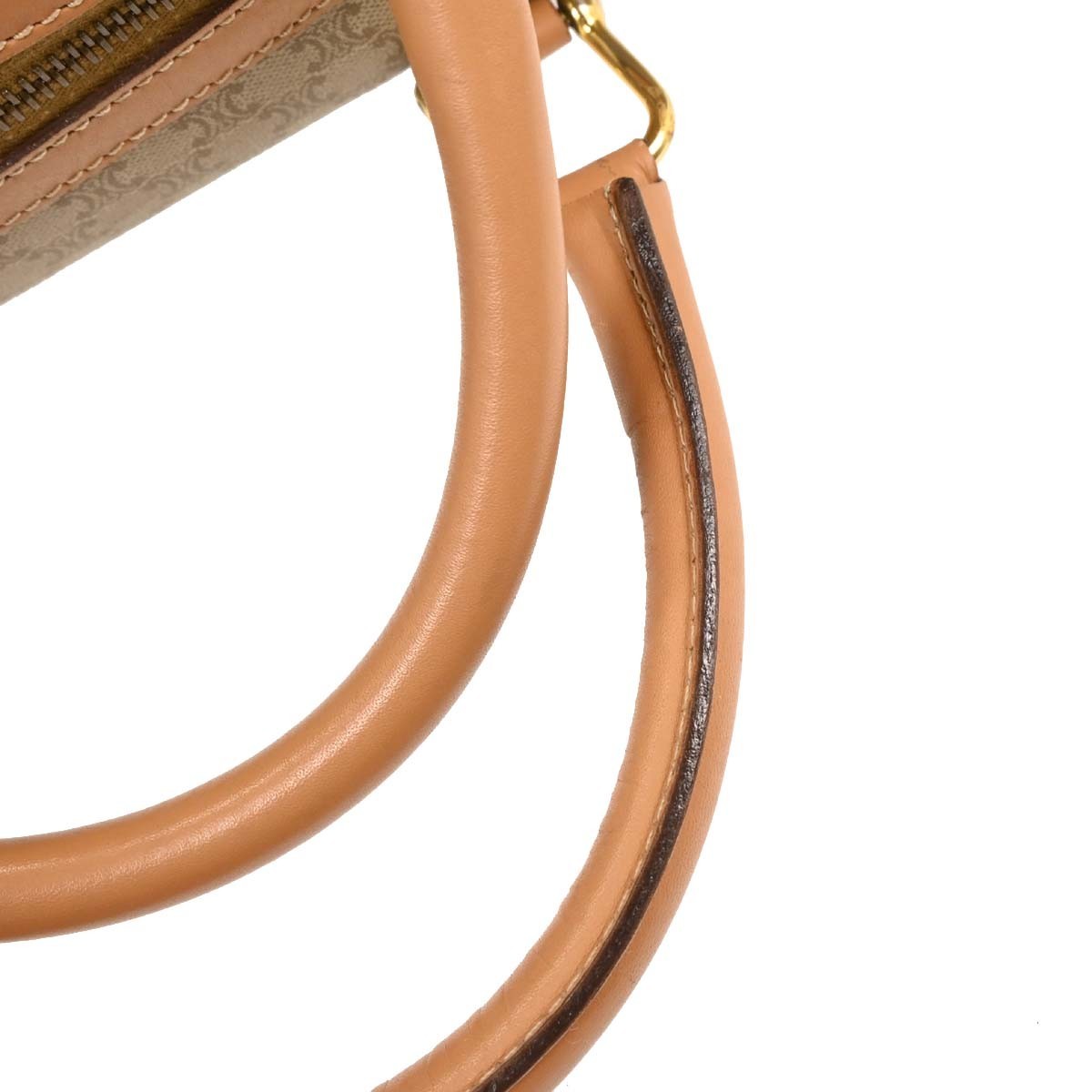 Celine Vintage Duffle Bag Canvas And Leather Beige Pvc Travel Bag Bag