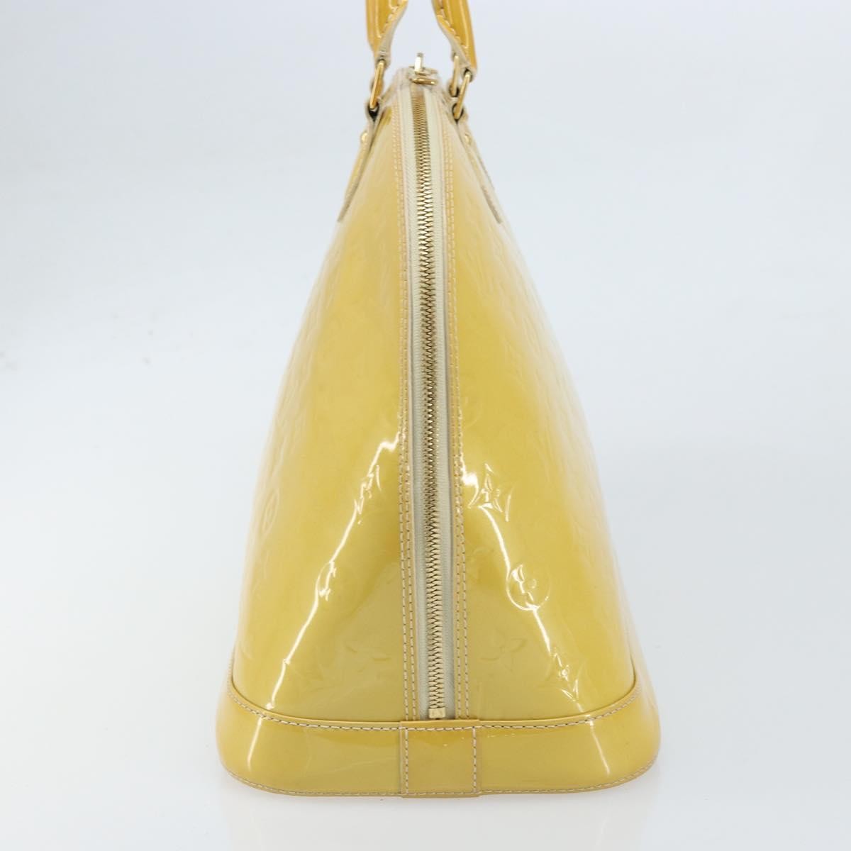 Louis Vuitton Alma Handbag Monogram Vernis Yellow Patent_Leather Handbag