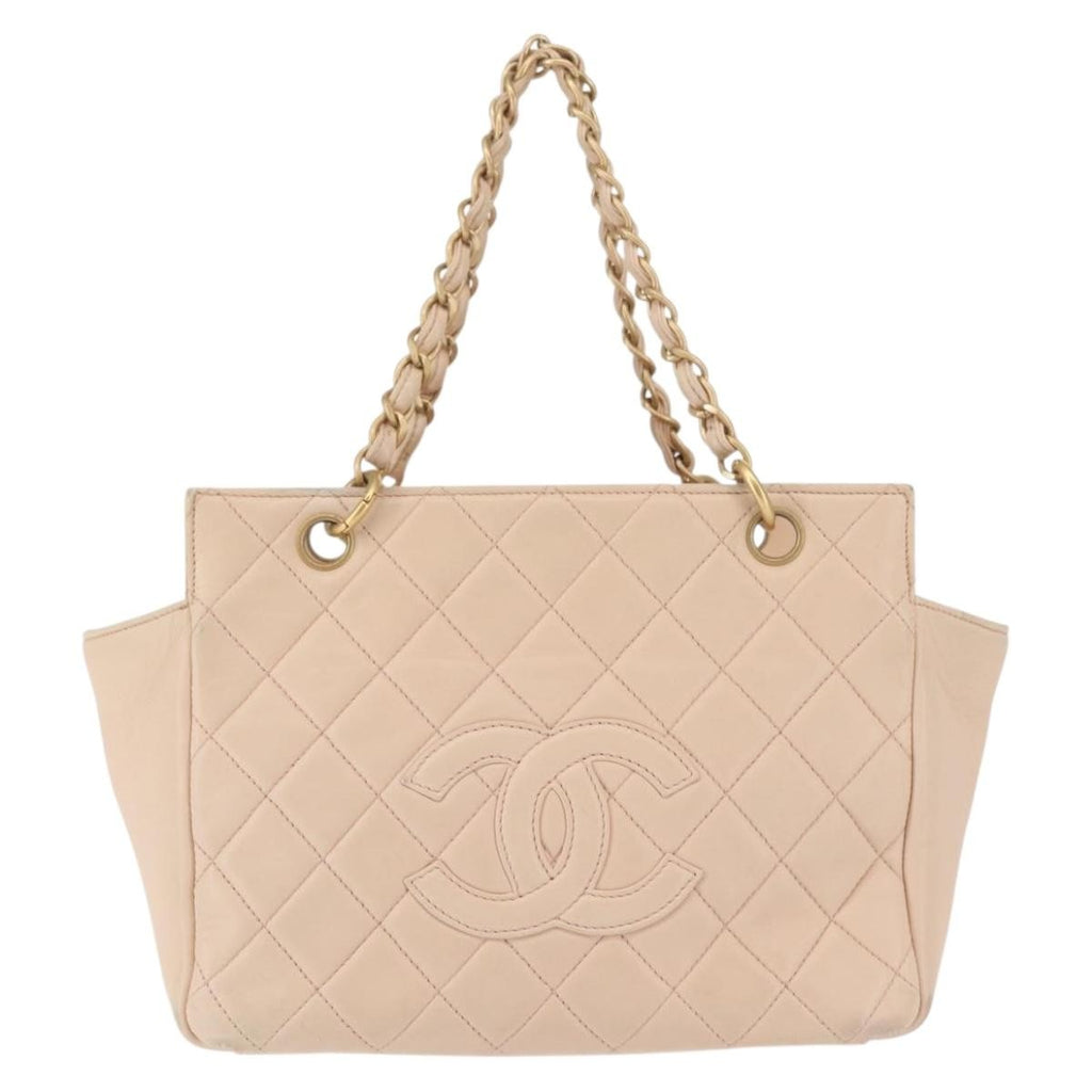Chanel Petite Timeless Tote Quilted Calfskin Beige Leather Bag