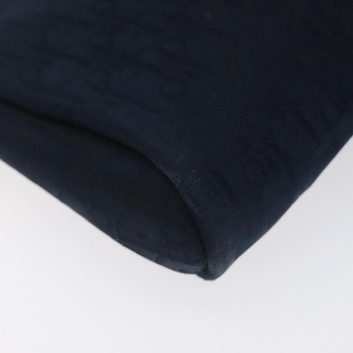 Christian Dior Vintage Trotter Pouch Diorissimo Canvas Navy Canvas Clutche & Pouche Bag (Pre-Owned)