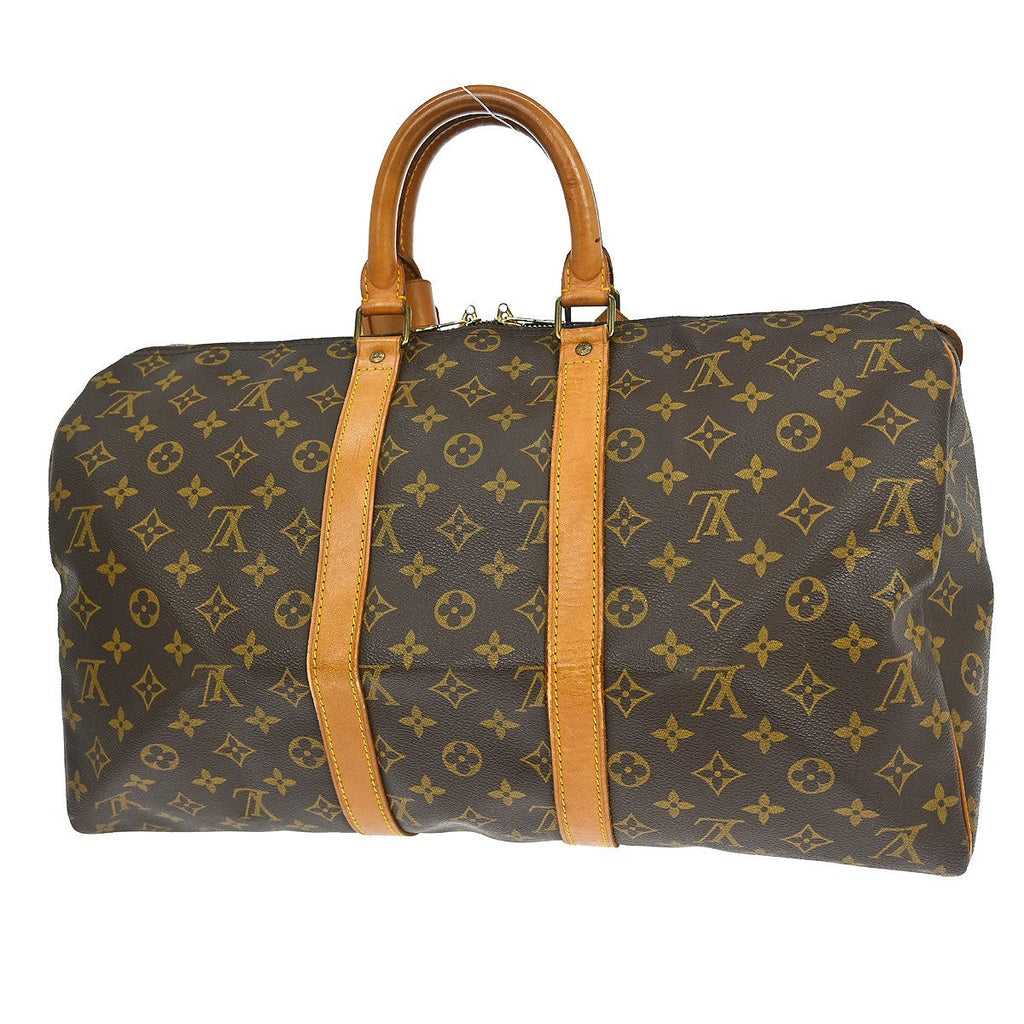 Louis Vuitton Keepall Bag Monogram Canvas Brown Canvas Travel Bag