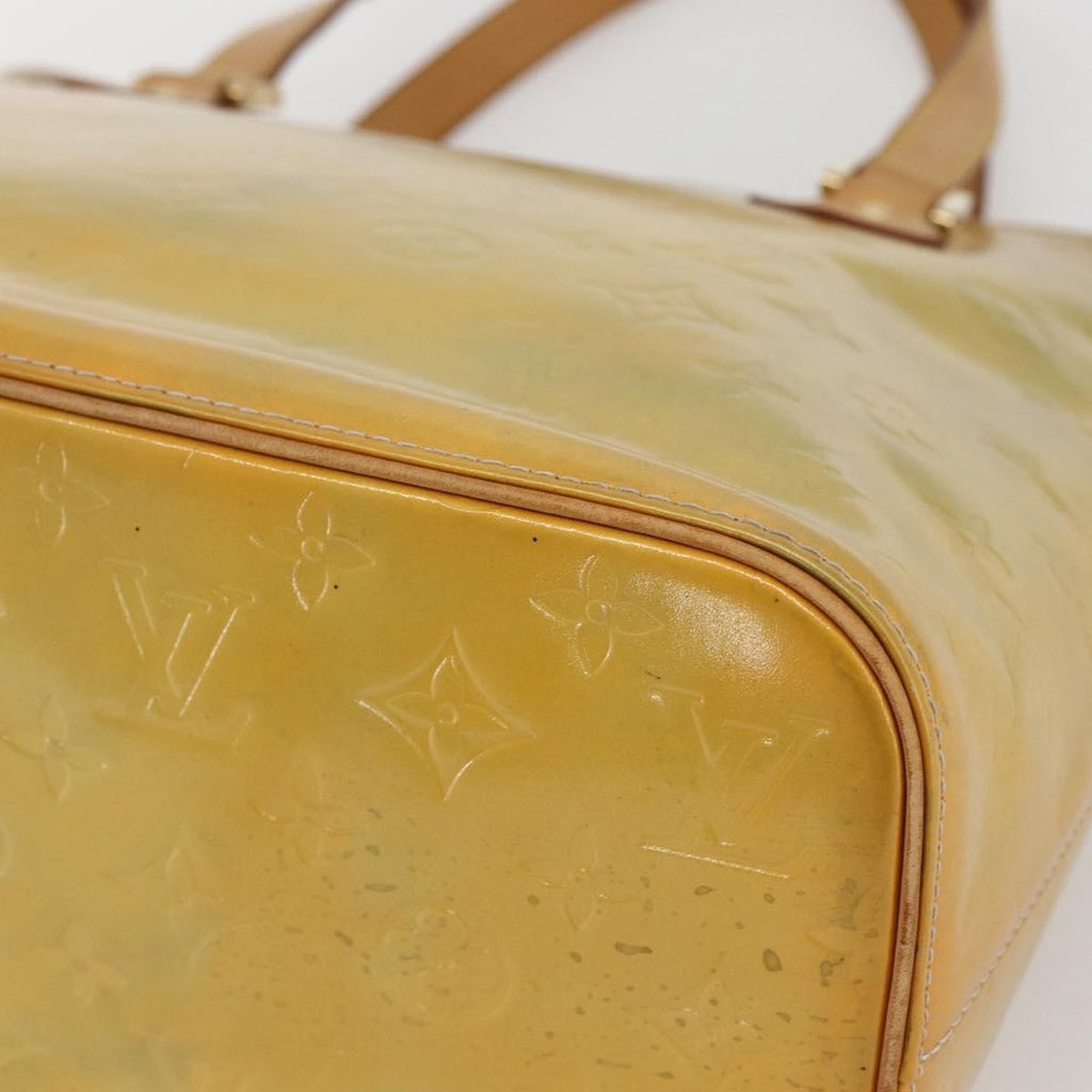 Louis Vuitton Houston Handbag Monogram Vernis Beige Patent_Leather Tote Bag