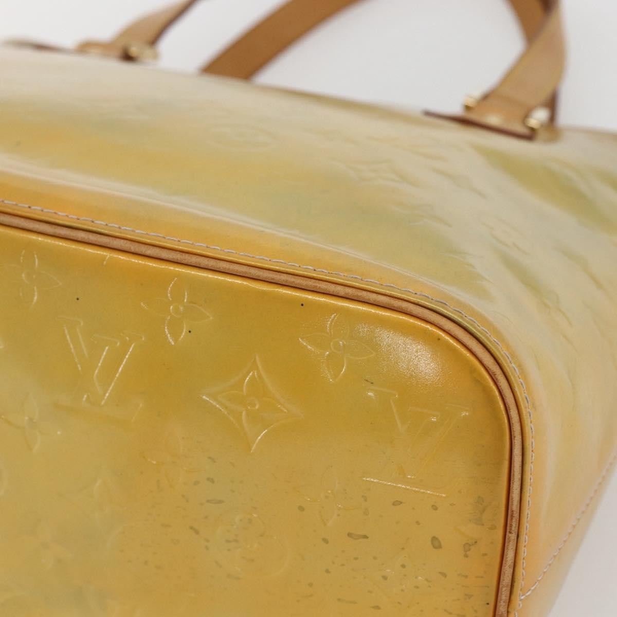 Louis Vuitton Houston Handbag Monogram Vernis Beige Patent_Leather Tote Bag