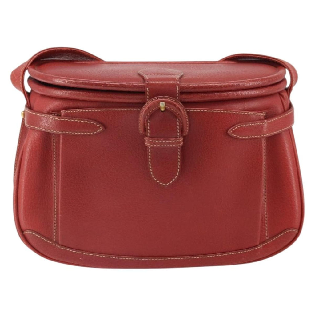 Gucci Vintage Shoulder Bag Leather Red Leather Shoulder Bag Bag (Pre-Owned)