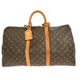 Louis Vuitton Keepall Bag Monogram Canvas Brown Canvas Travel Bag