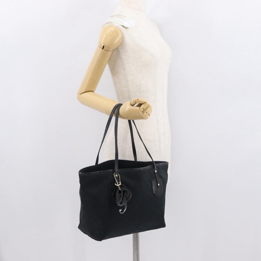 Gucci Jolie Web Tote Gg Canvas Black Canvas Tote Bag Bag (Pre-Owned)