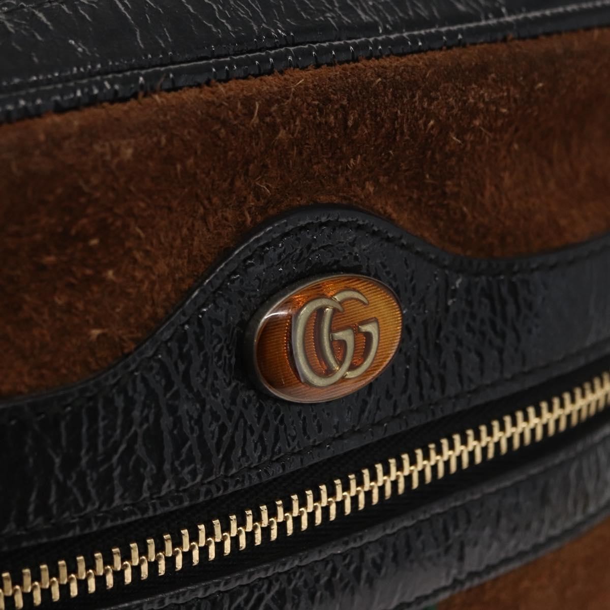 Gucci Ophidia Shoulder Bag Suede Brown Suede Shoulder Bag Bag (Pre-Owned)