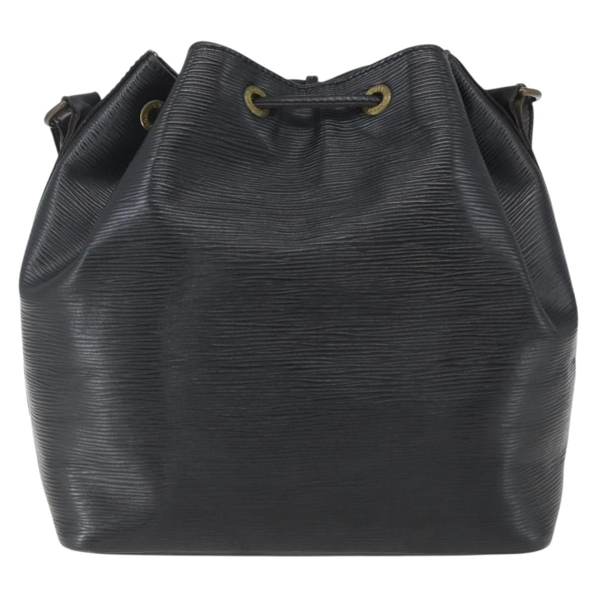 Louis Vuitton Petit Noe Handbag Epi Leather Black Leather Shoulder Bag