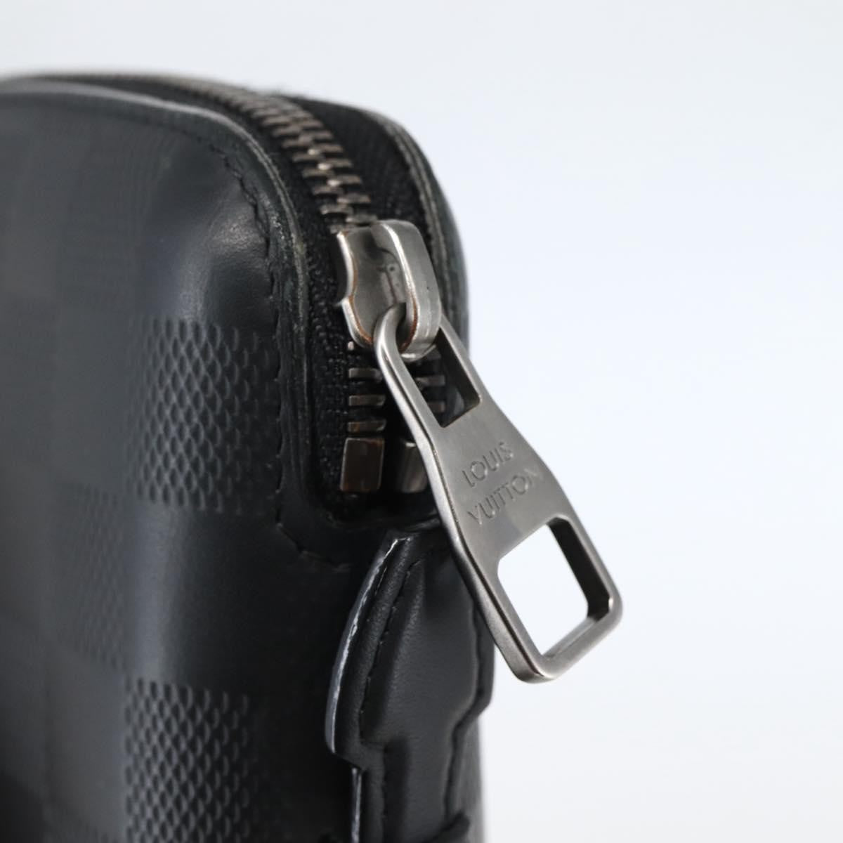Louis Vuitton Organiser Atholl Leather Black Leather Bag