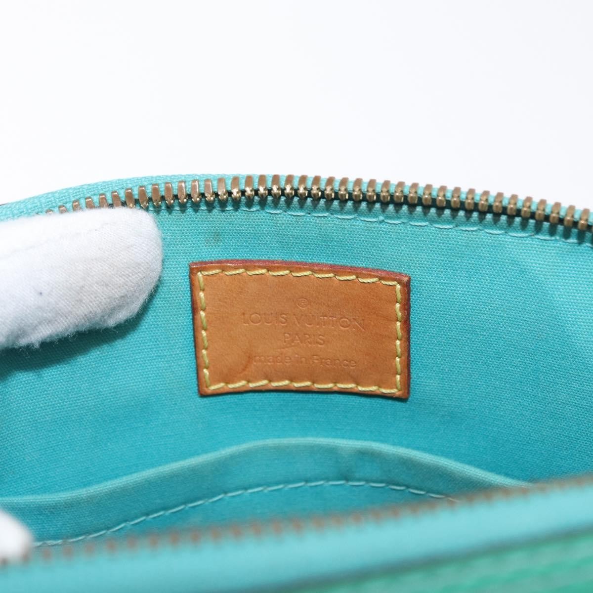 Louis Vuitton Alma Handbag Monogram Vernis Blue Patent_Leather Handbag
