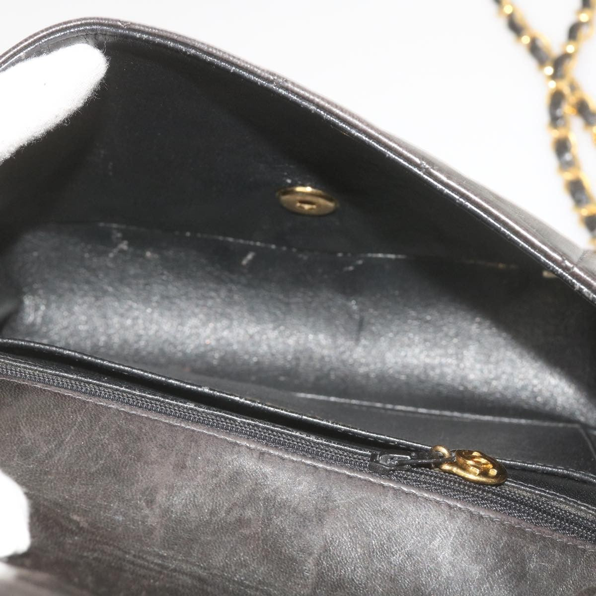 Chanel Vintage Diana Flap Bag Quilted Lambskin Black Leather Shoulder Bag Bag
