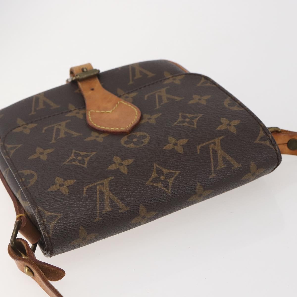 Louis Vuitton Cartouchiere Handbag Monogram Canvas Brown Canvas Shoulder Bag