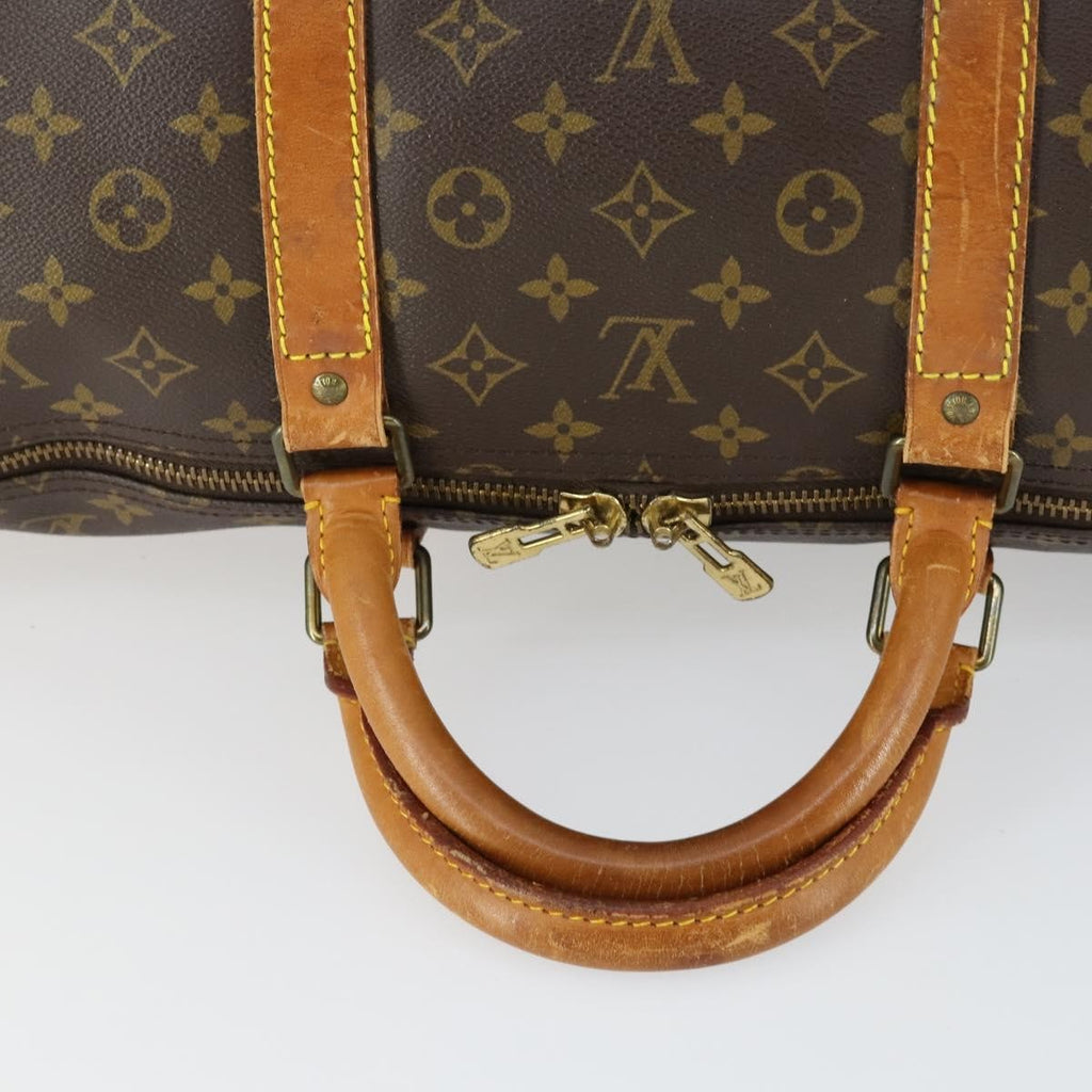 Louis Vuitton Keepall Bag Monogram Canvas Brown Canvas Travel Bag