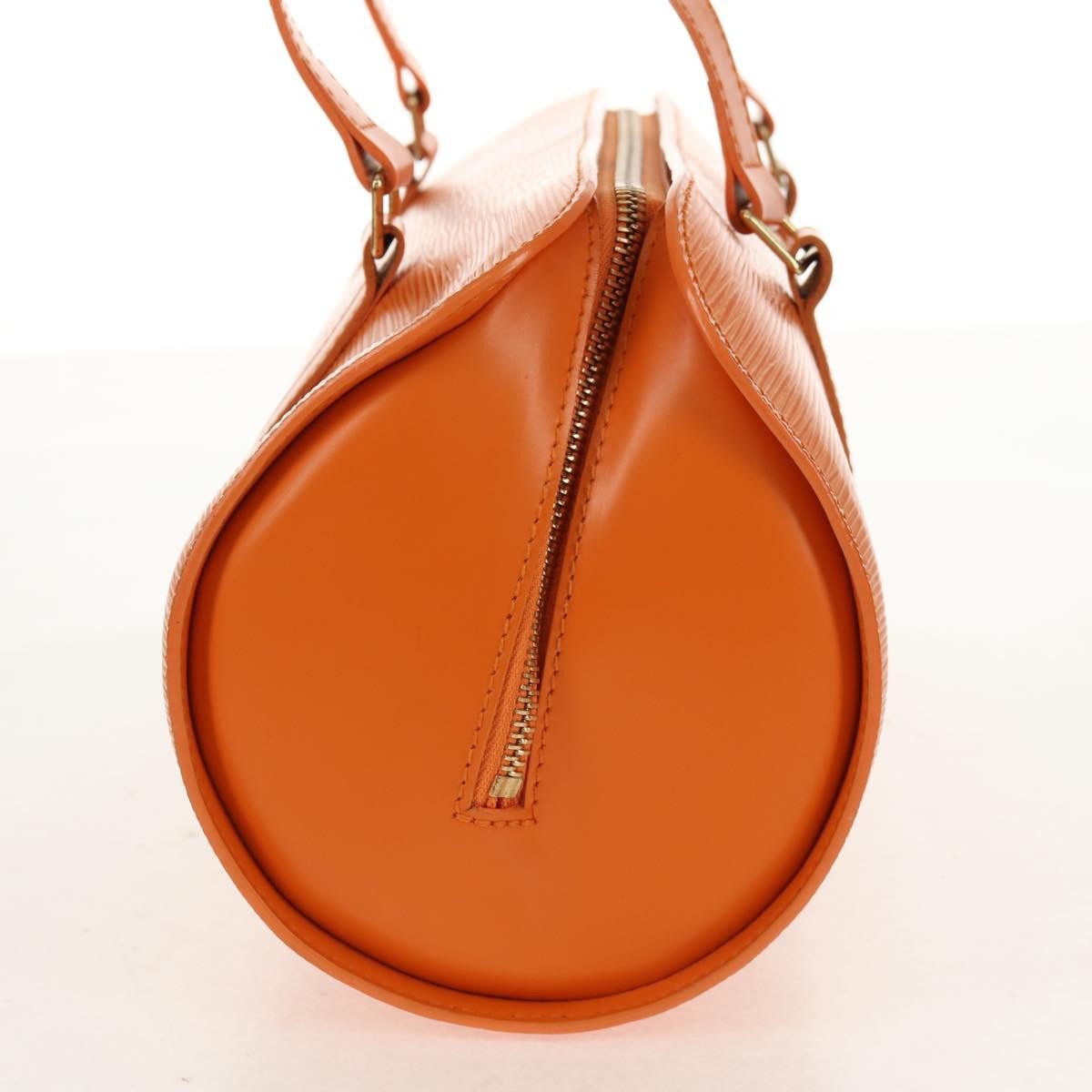 Louis Vuitton Soufflot Handbag Epi Leather Orange Leather Handbag