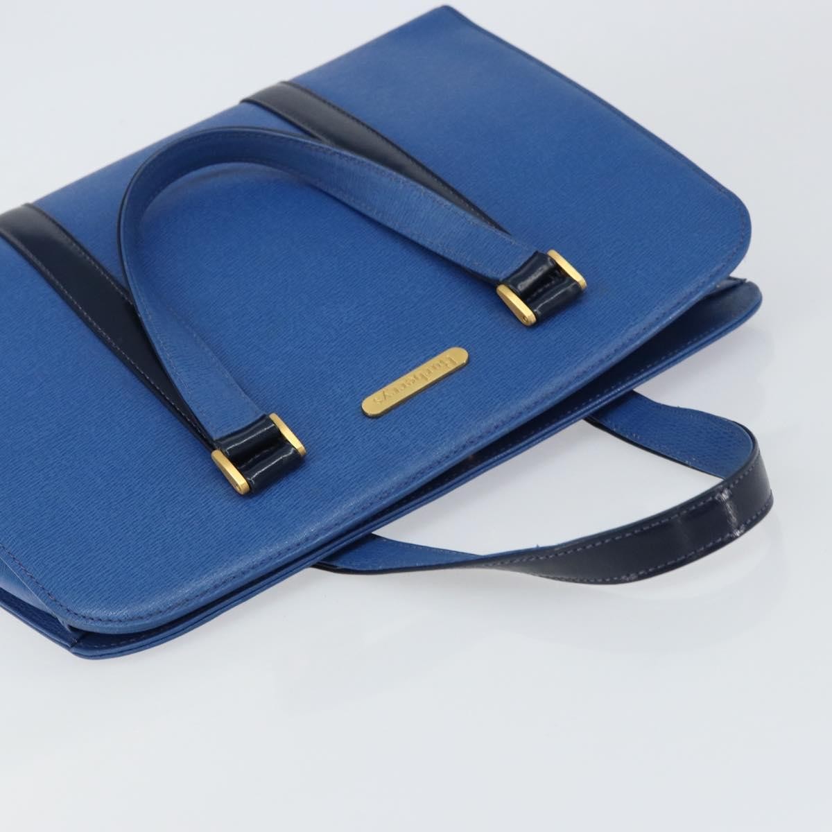 Burberry Vintage Handbag Leather Blue Leather Handbag