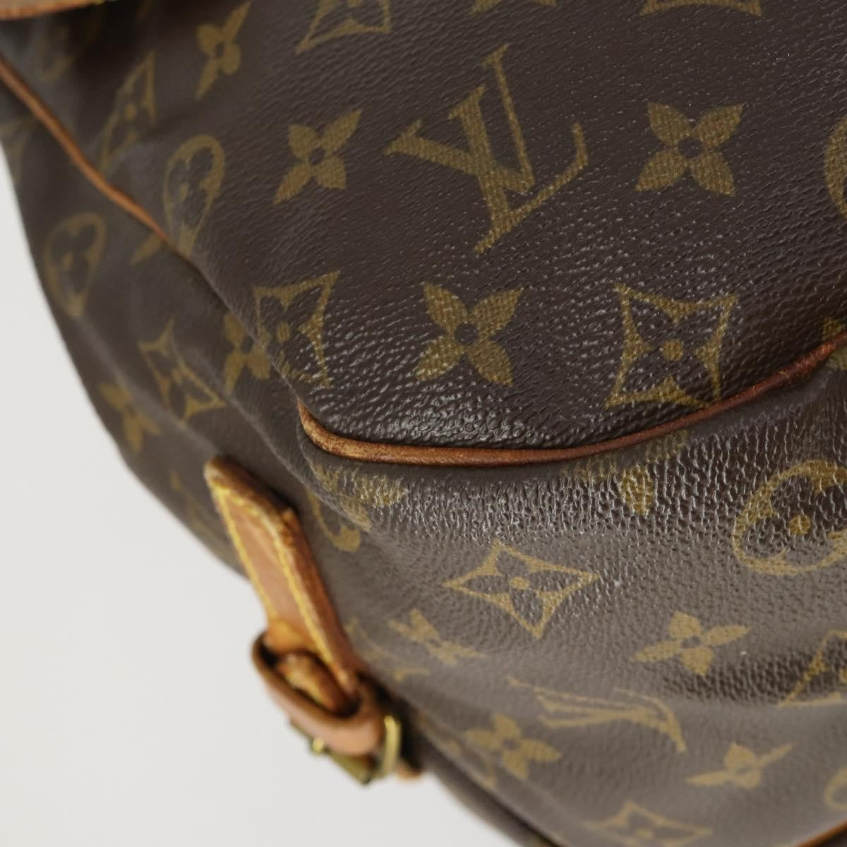 Louis Vuitton Saumur Handbag Monogram Canvas Brown Canvas Shoulder Bag