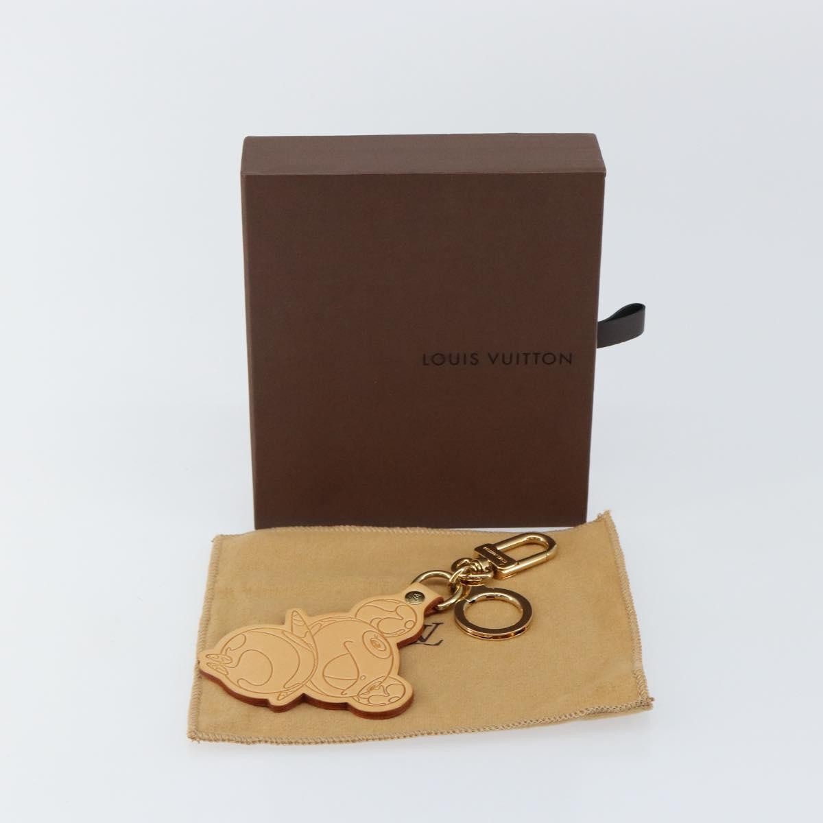 Louis Vuitton Murakami Panda Bag Charm And Keychain Vachetta Leather Beige Leather Charms And Keychains Accessory