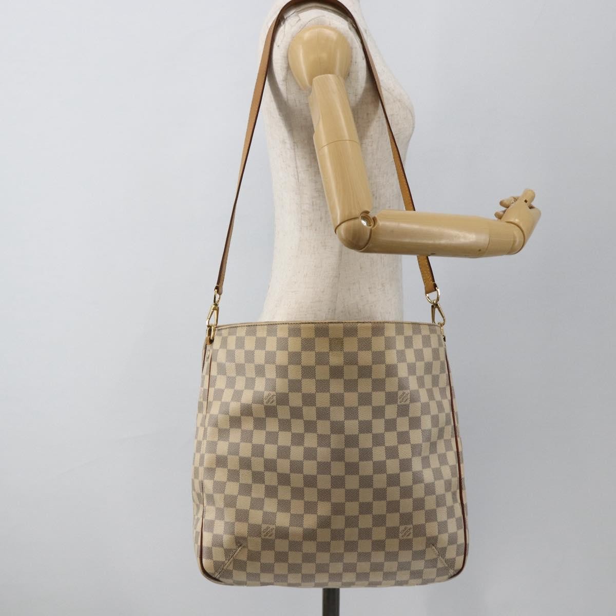 Louis Vuitton Soffi Handbag Damier Beige Canvas Handbag