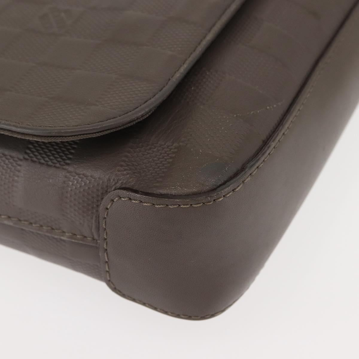 Louis Vuitton District Messenger Bag Damier Infini Leather Gray Leather Shoulder Bag