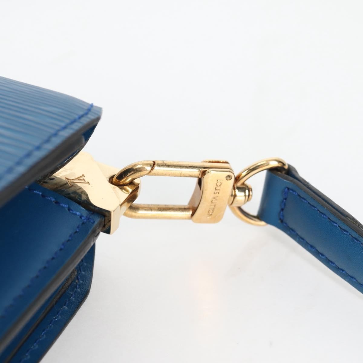 Louis Vuitton Grenelle Shoulder Bag Epi Leather Blue Leather Shoulder Bag
