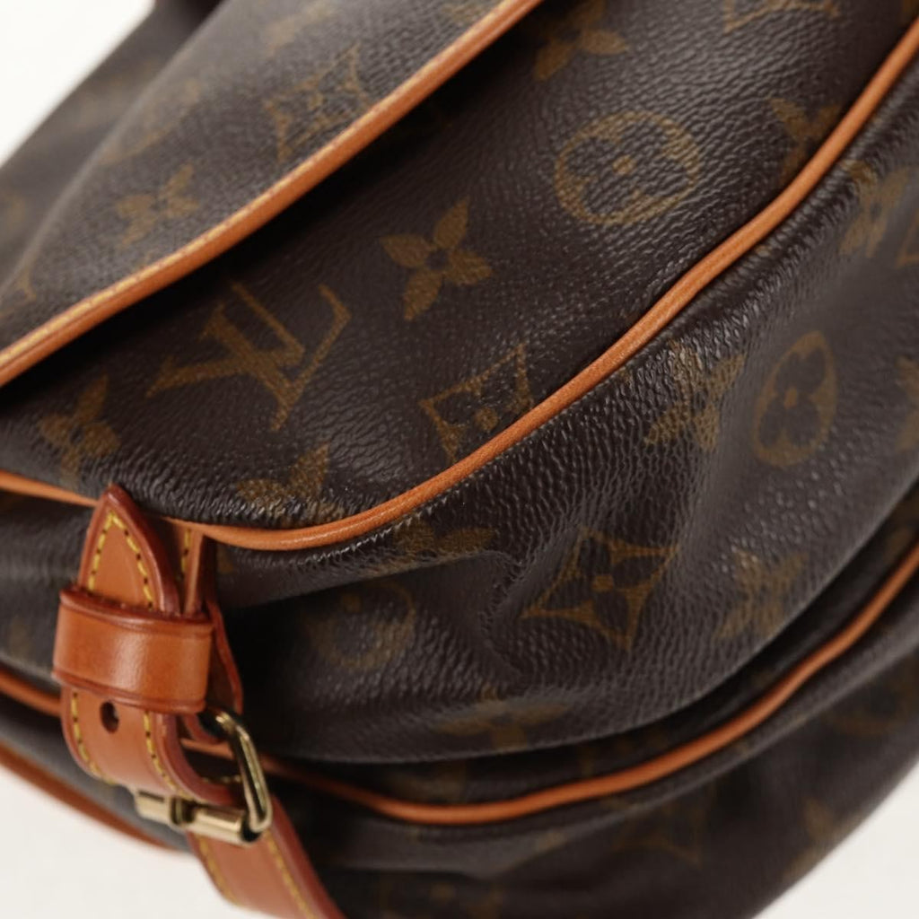 Louis Vuitton Saumur Handbag Monogram Canvas Brown Canvas Shoulder Bag