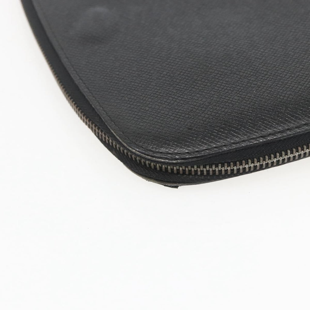 Louis Vuitton Atoll Organizer Wallet Taiga Leather Black Leather Clutche & Pouche Bag