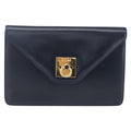Celine Clutch Bag Leather Navy Leather Clutche & Pouche Bag