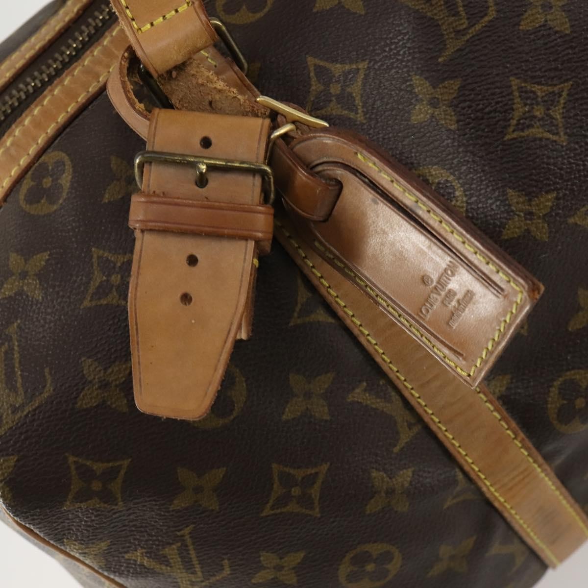 Louis Vuitton Sac Souple Handbag Monogram Canvas Brown Canvas Travel Bag