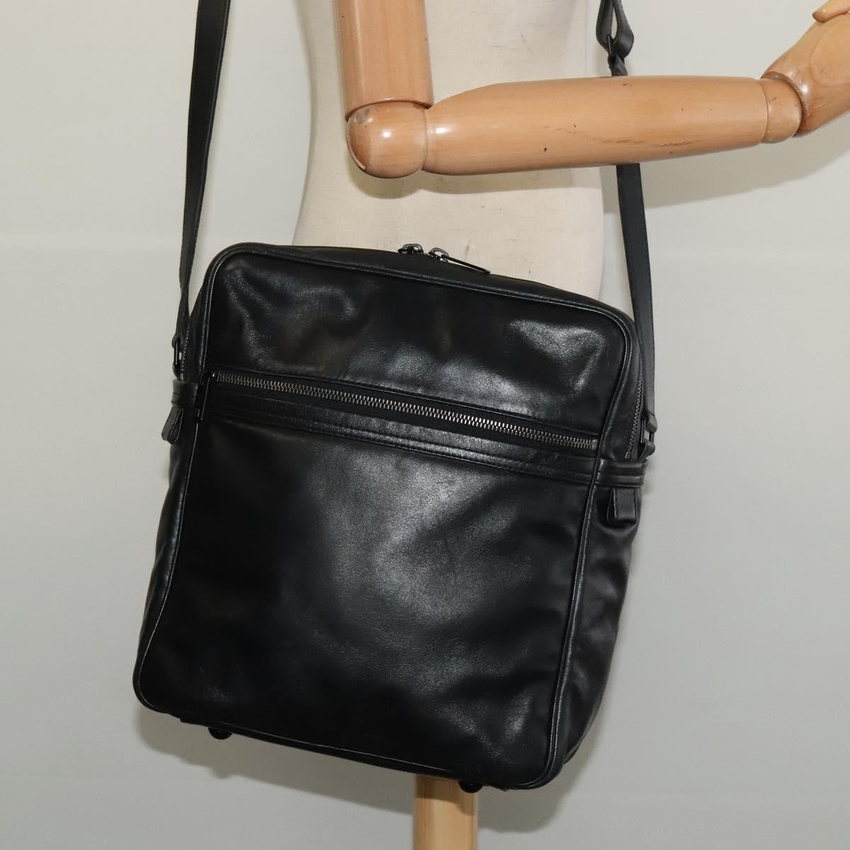 Louis Vuitton Clarkson Messenger Bag Monogram Shadow Leather Black Leather Bag