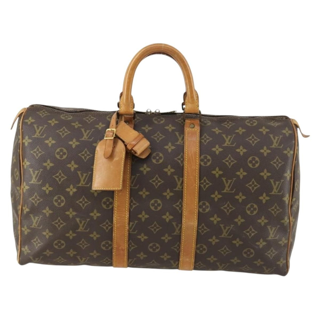 Louis Vuitton Keepall Bag Monogram Canvas Brown Canvas Travel Bag
