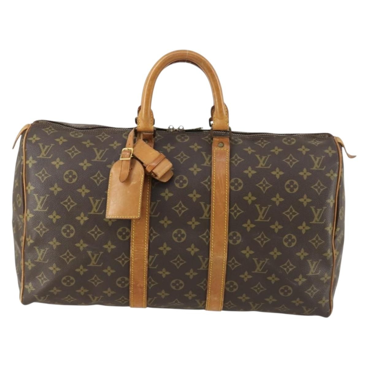 Louis Vuitton Keepall Bag Monogram Canvas Brown Canvas Travel Bag