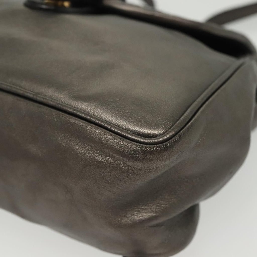 Bottega Veneta Intrecciato Backpack Patent Leather Metallic Leather Backpack Bag