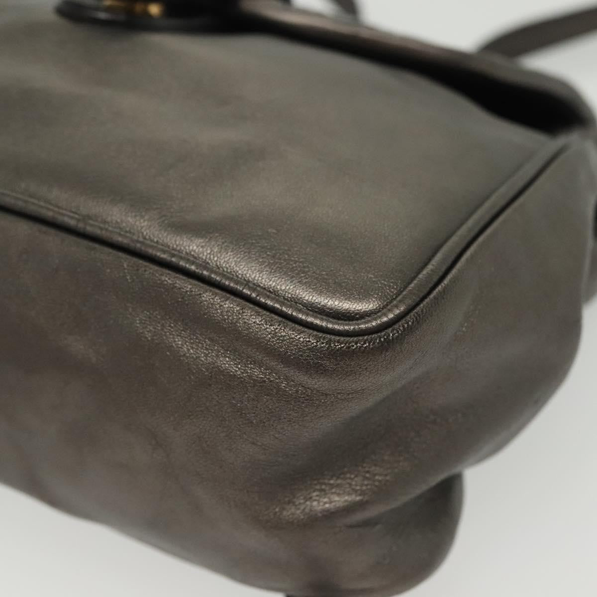 Bottega Veneta Intrecciato Backpack Patent Leather Metallic Leather Backpack Bag