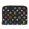 Louis Vuitton Porte-Monnaie Zippy Wallet Monogram Multicolor Black Canvas Wallets Accessory