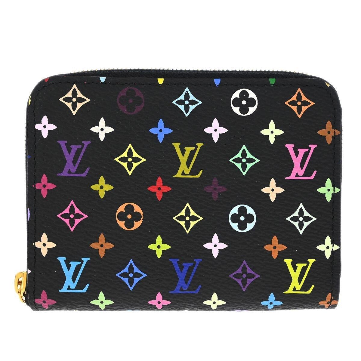 Louis Vuitton Porte-Monnaie Zippy Wallet Monogram Multicolor Black Canvas Wallets Accessory