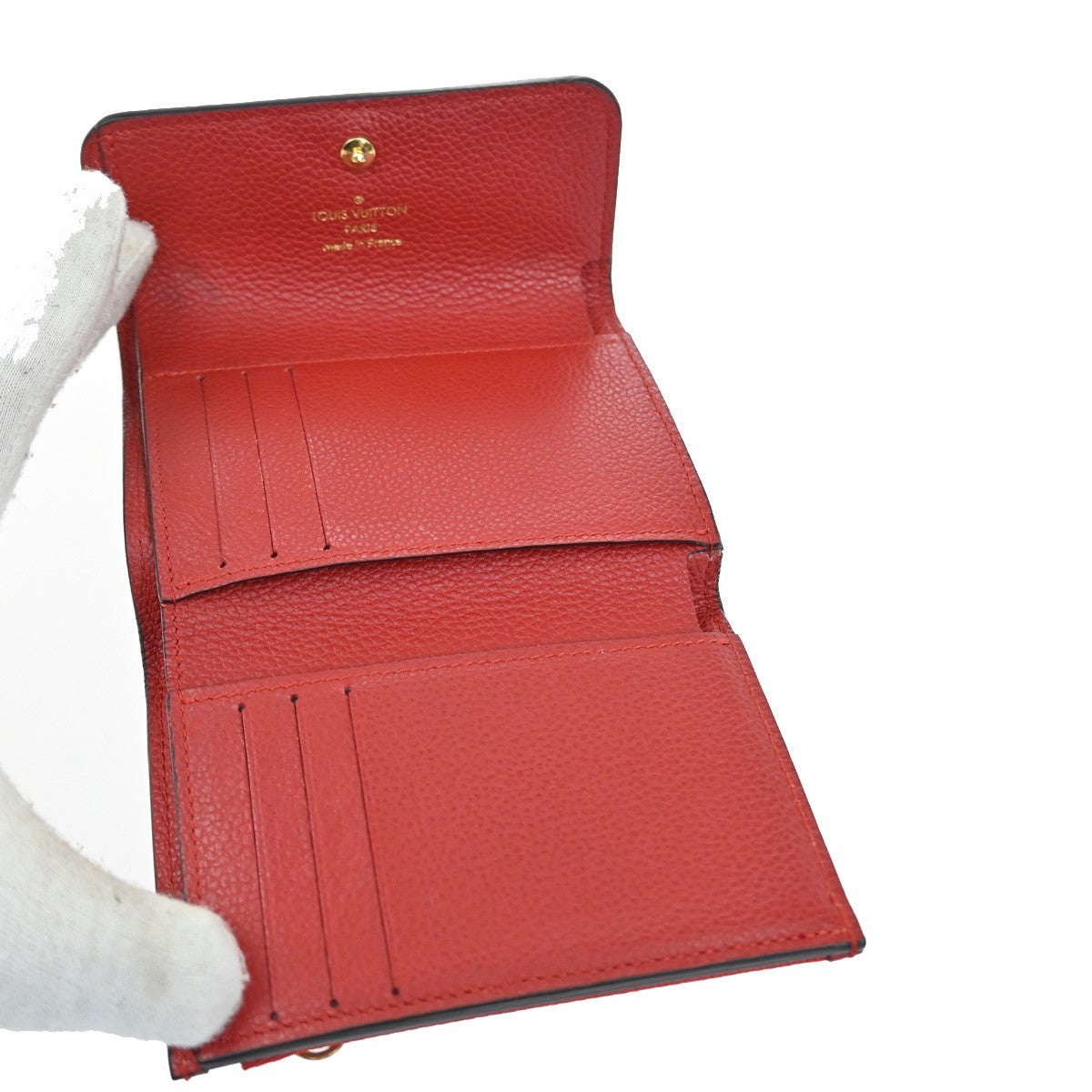 Louis Vuitton Pont Neuf Wallet Monogram Empreinte Leather Red Leather Wallets Accessory