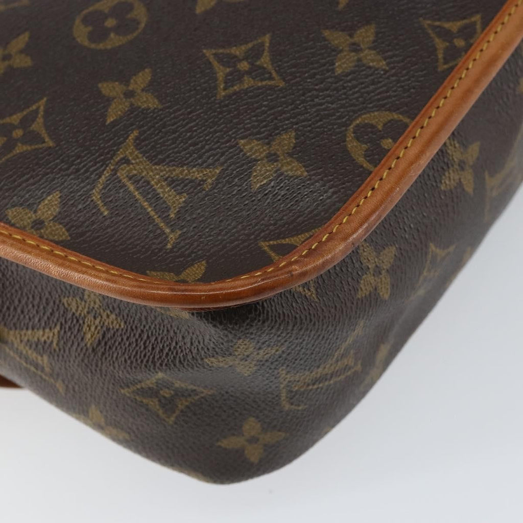 Louis Vuitton Sac Gibeciere Messenger Bag Monogram Canvas Brown Canvas Shoulder Bag