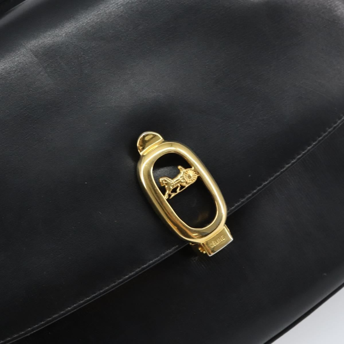 Celine Horse Carriage Shoulder Bag Leather Black Leather Shoulder Bag Bag