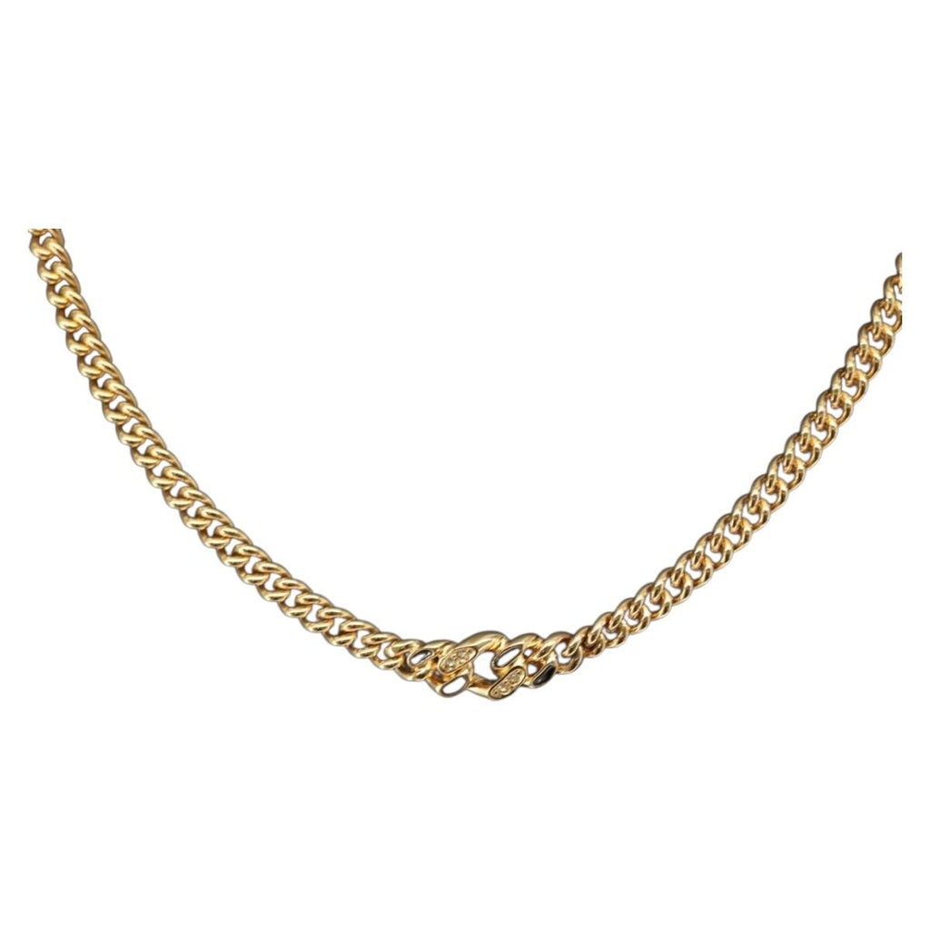 Christian Dior Vintage Cd Pendant Necklace Metal Gold Metal Necklace Jewelry (Pre-Owned)