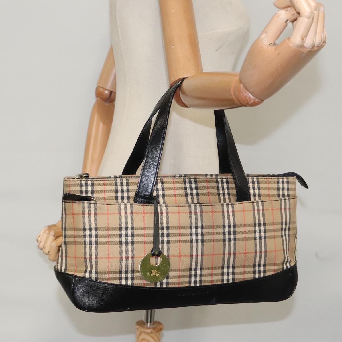 Burberry Nova Check Handbag Nova Check Canvas Beige Canvas Handbag