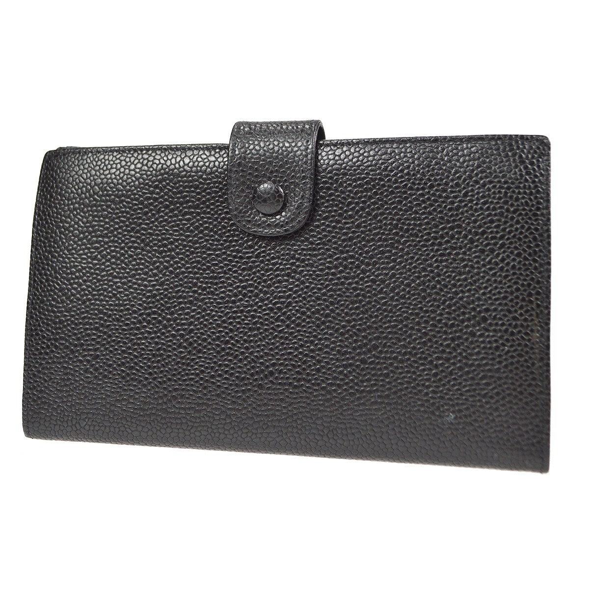 Chanel Timeless Cc French Wallet Caviar Black Leather Wallets Accessory