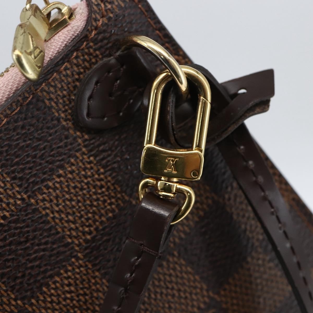 Louis Vuitton Neverfull Pochette Damier Brown Canvas Clutche & Pouche Bag