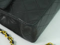 Chanel Vintage Square Classic Single Flap Bag Quilted Leather Black Leather Handbag