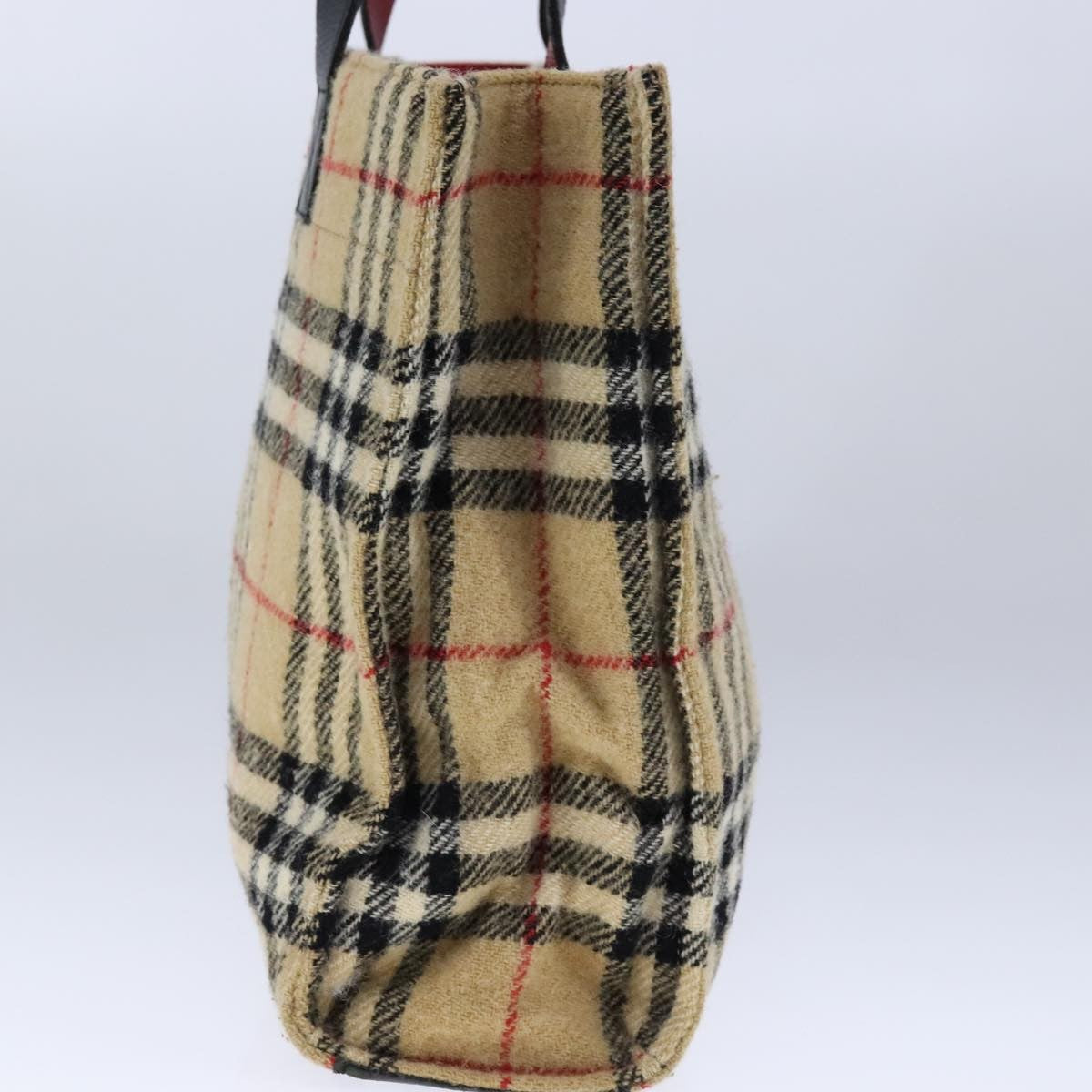Burberry Nova Check Blue Label Cotton Beige Cotton Tote Bag