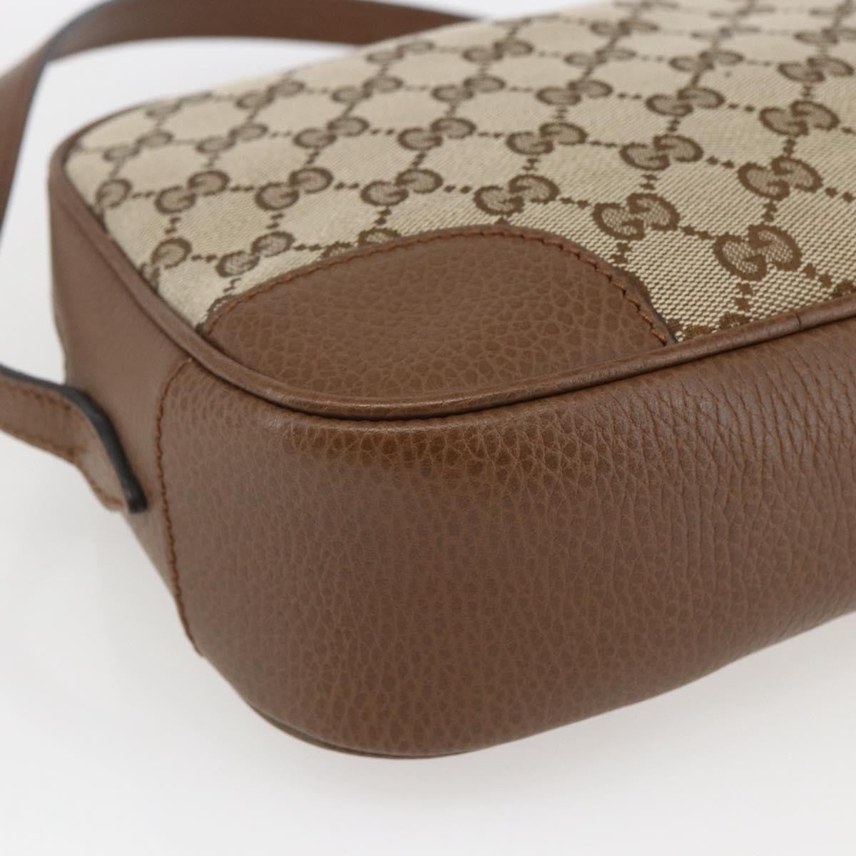 Gucci Bree Disco Crossbody Bag Gg Canvas With Leather Beige Canvas Crossbody Bag Bag (Pre-Owned)