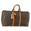 Louis Vuitton Keepall Bag Monogram Canvas Brown Canvas Travel Bag