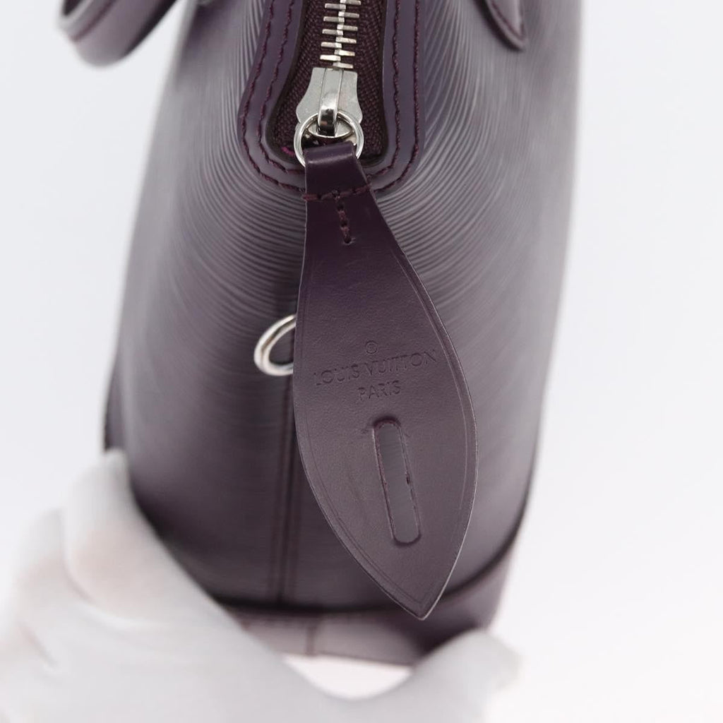 Louis Vuitton Lockit Handbag Epi Leather Purple Leather Handbag