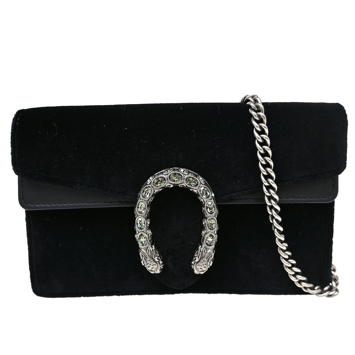 Gucci Dionysus Chain Wallet Gg Velvet Black Velvet Shoulder Bag Bag (Pre-Owned)