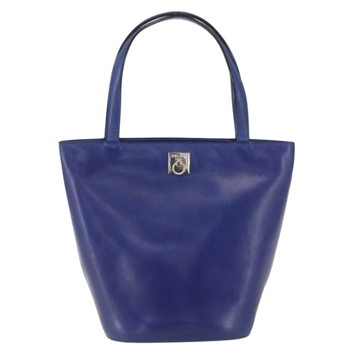 Celine Handbag Leather Blue Leather Handbag