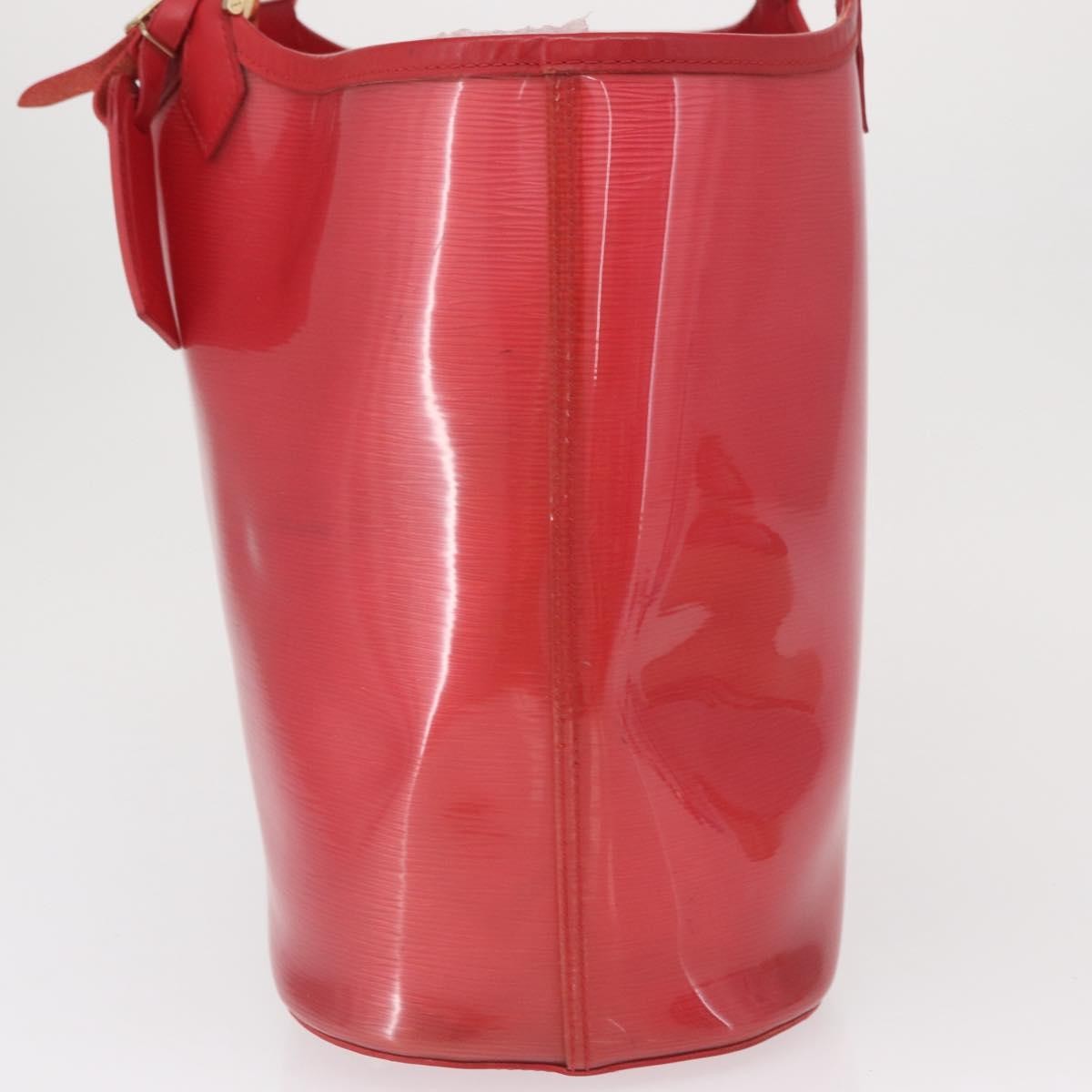Louis Vuitton Plage Lagoon Bay Handbag Vinyl Epi Leather Red Plastic Tote Bag